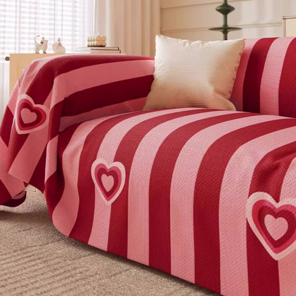 Trendy Striped Chenille Breathable Sofa protection Sofa Cover