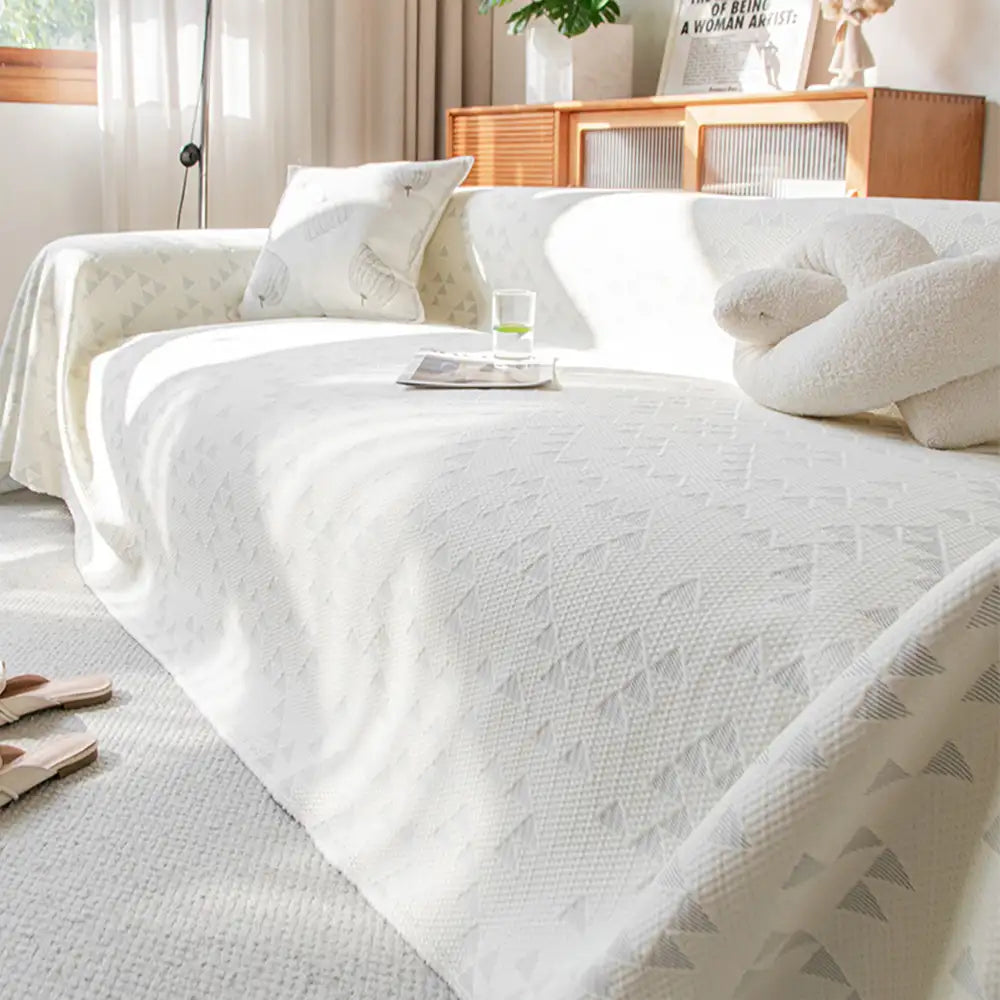 Triangle Star Cooling Ice Silk Breathable Comfort Sofa Throw Blanket Sofa Cover