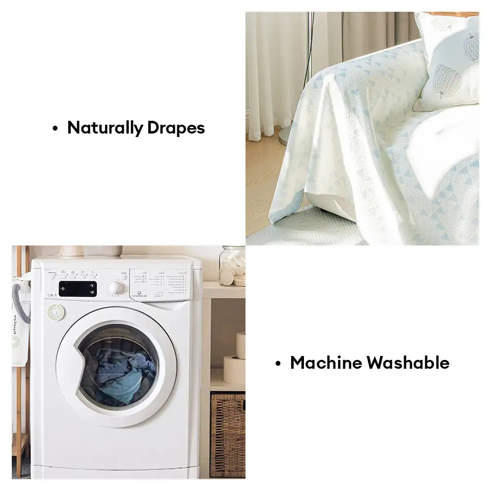 Triangle Star Cooling Ice Silk Breathable Comfort Sofa Throw Blanket Sofa Cover