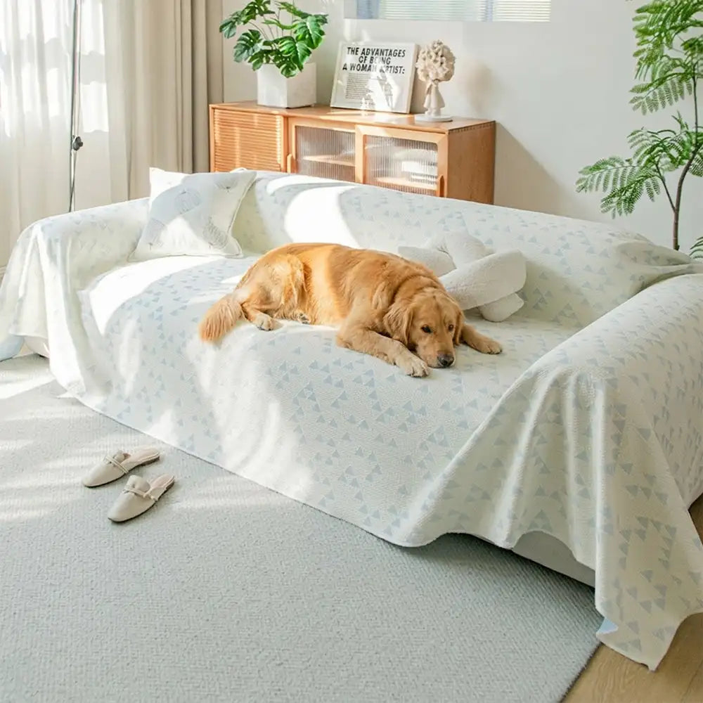 Triangle Star Cooling Ice Silk Breathable Comfort Sofa Throw Blanket Sofa Cover