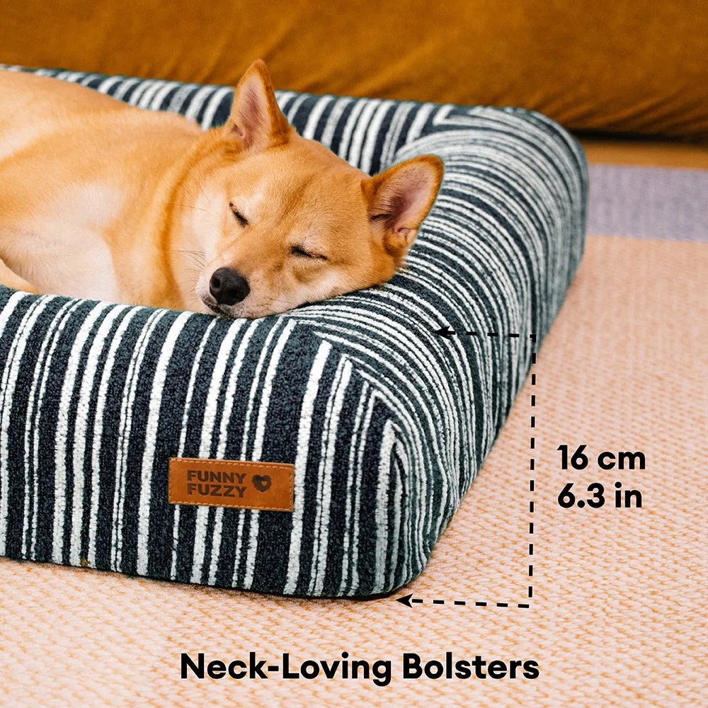 Orthopedic All-season Memory Foam Bolster Boucle Dog Bed - Funnyfuzzy SnugNest
