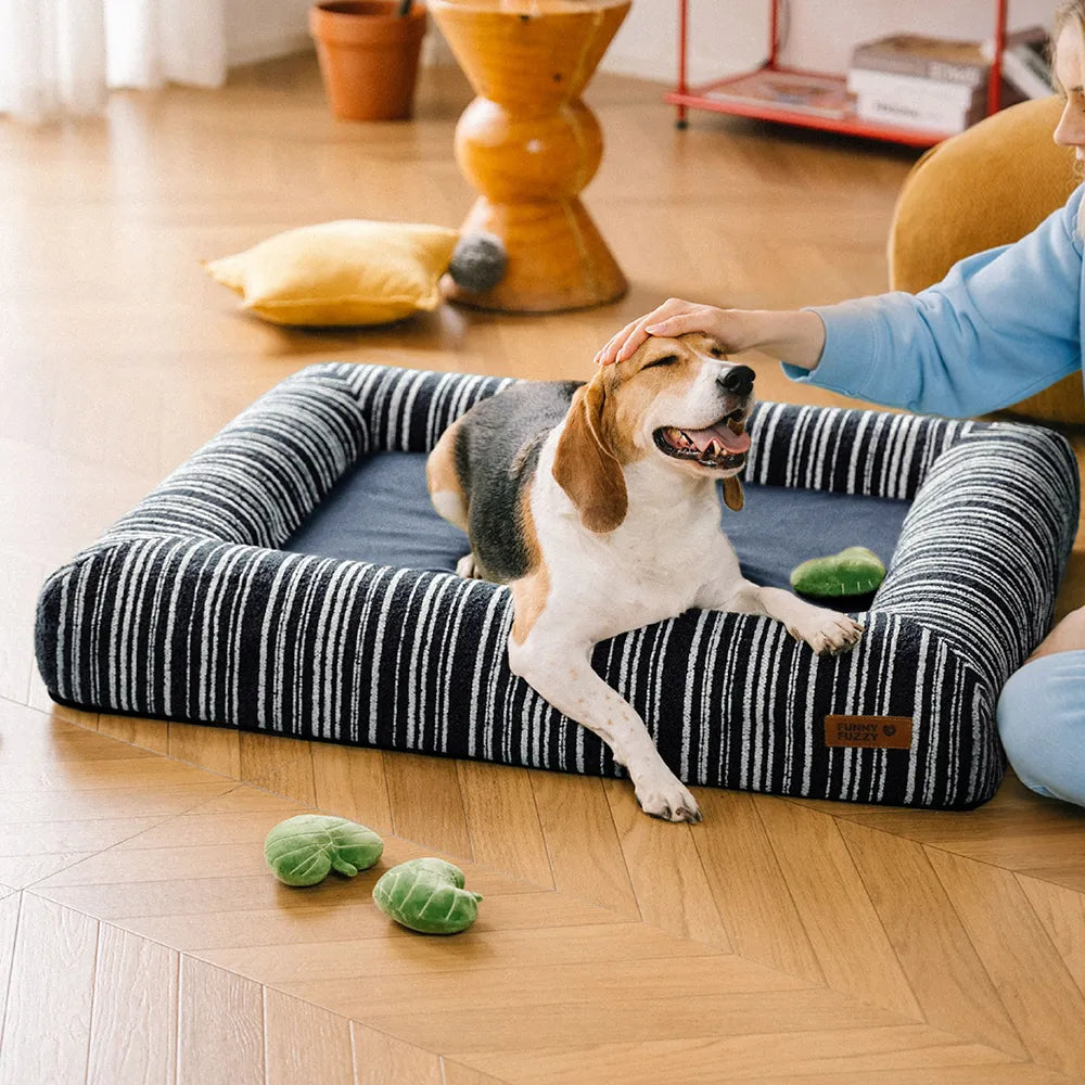 Orthopedic All-season Memory Foam Bolster Boucle Dog Bed - Funnyfuzzy SnugNest