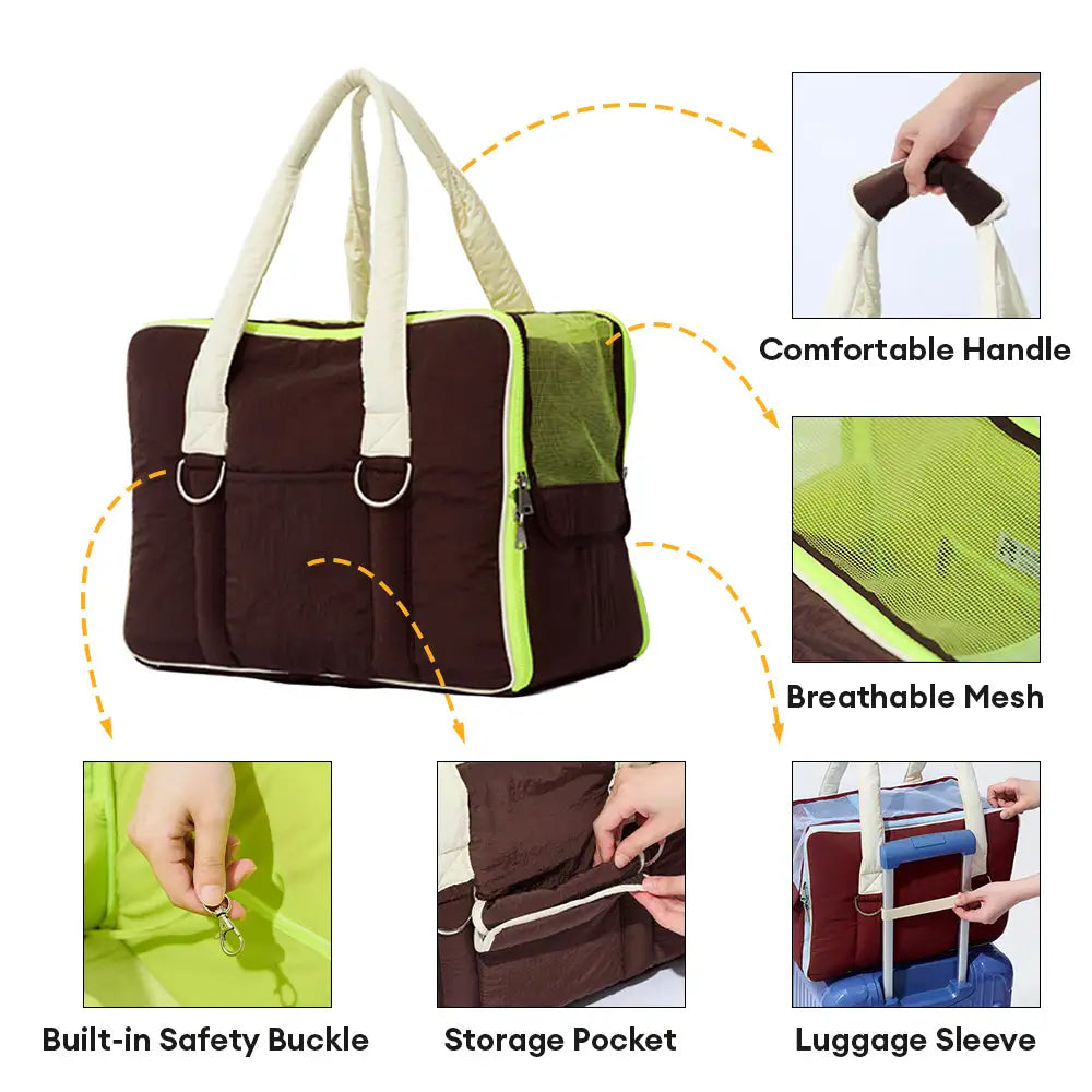 Urban Commuter Color-Block Multi-functional Pet Carrier Bag