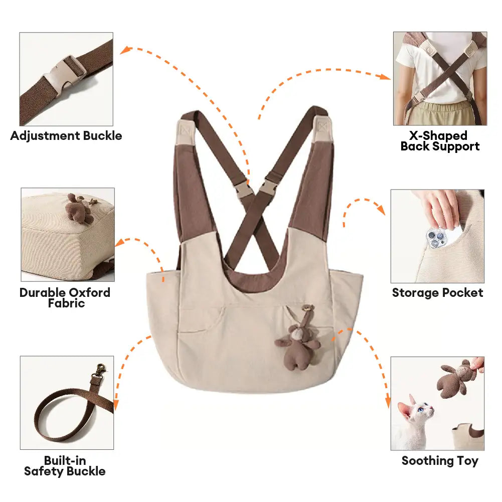 Versatile Pocket Portable Pet Front Backpack Cat Sling Chest Carrier Cat Carrier