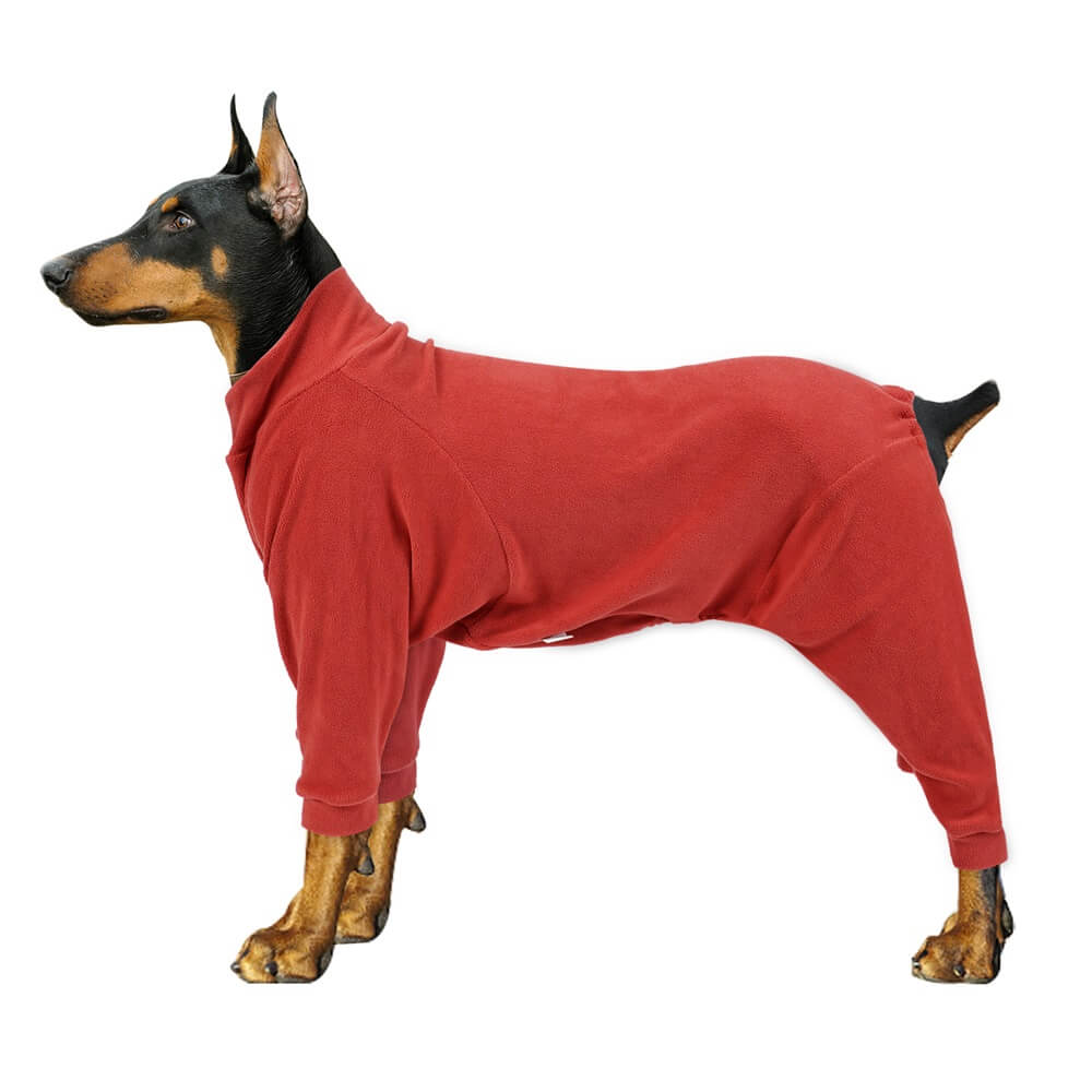 Cosy Fleece Dog Jumper Pyjamas - Dog Sleepwear for Large Dogs