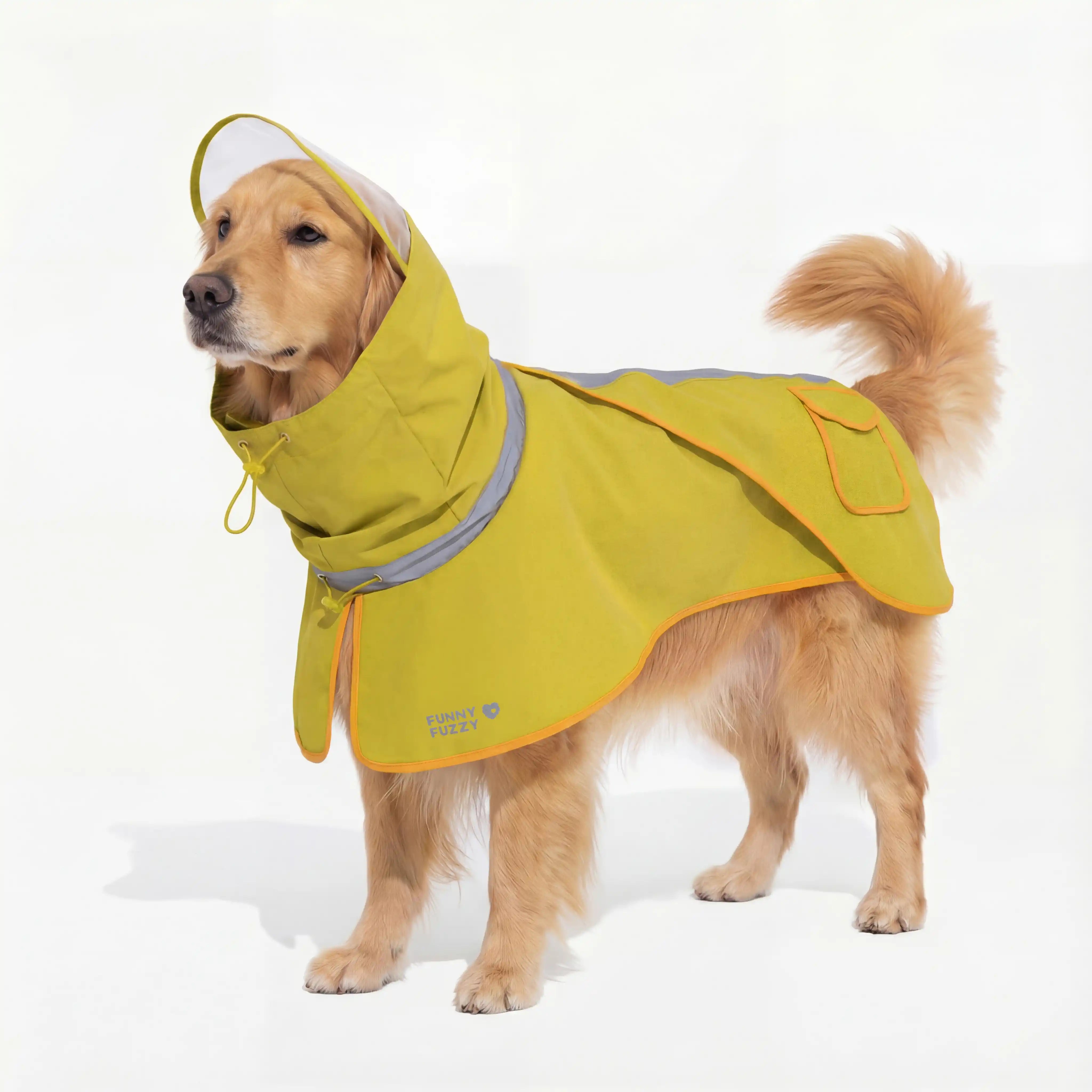 Adjustable Reflective Waterproof with Pocket Dog Raincoat Human Matching -Stay Dry