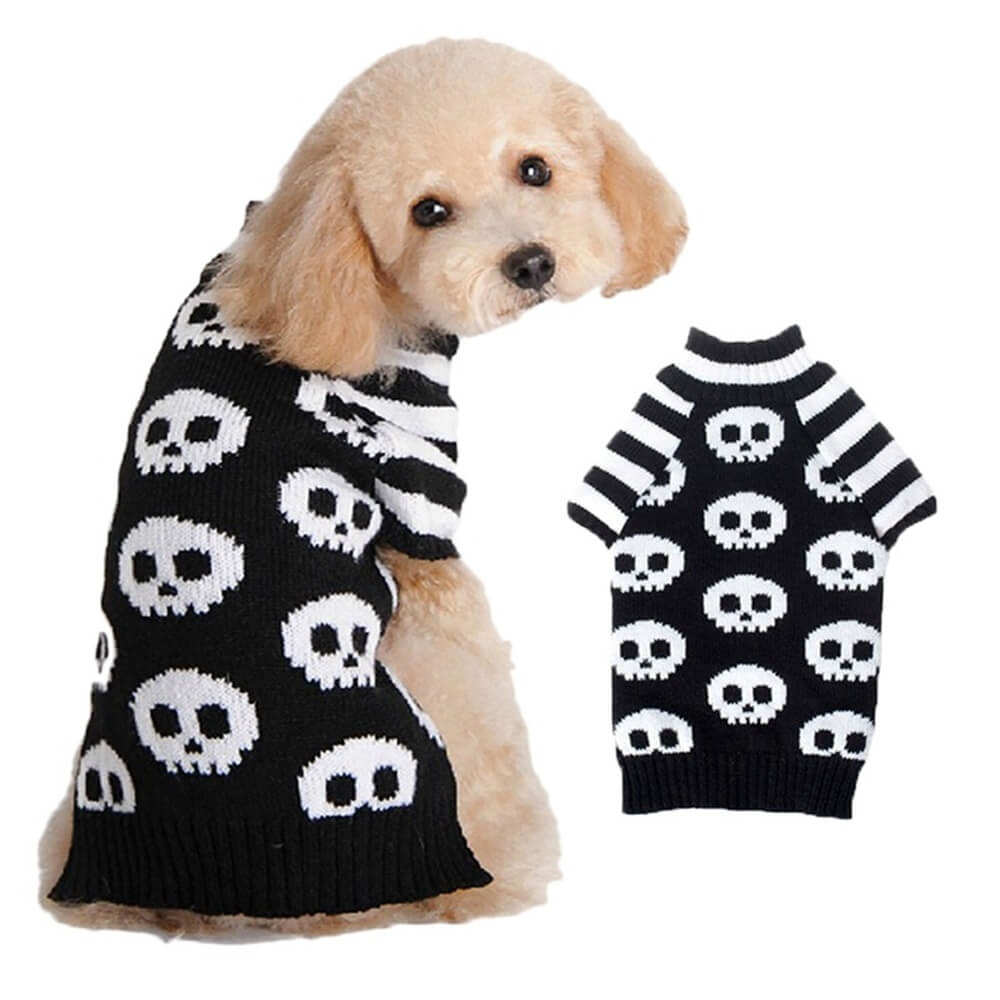 Halloween Pet Sweater | Warm & Cosy Halloween Pattern Dog Clothing
