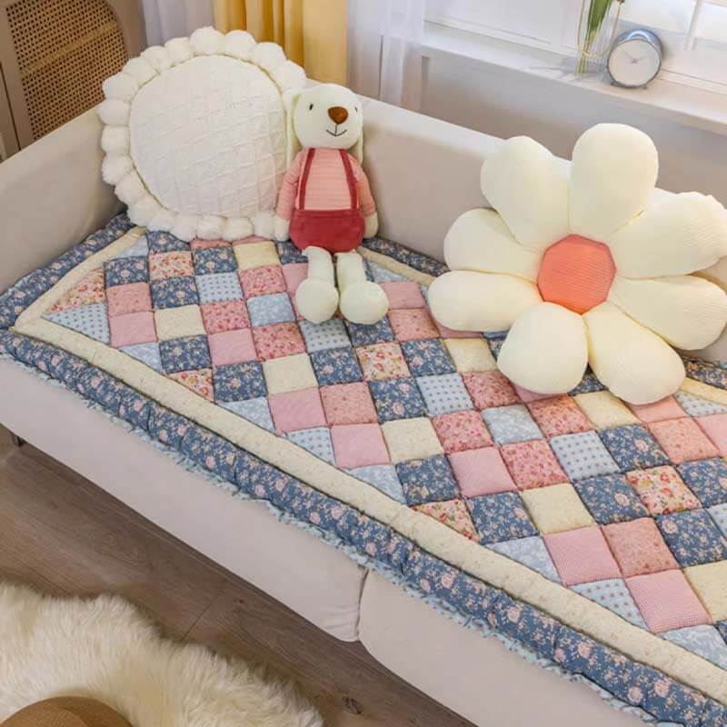 Floral Handmade Cotton Protective Sofa Cover