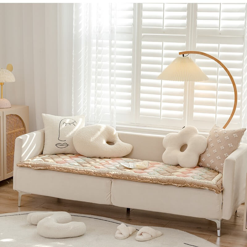 Floral Handmade Cotton Protective Sofa Cover