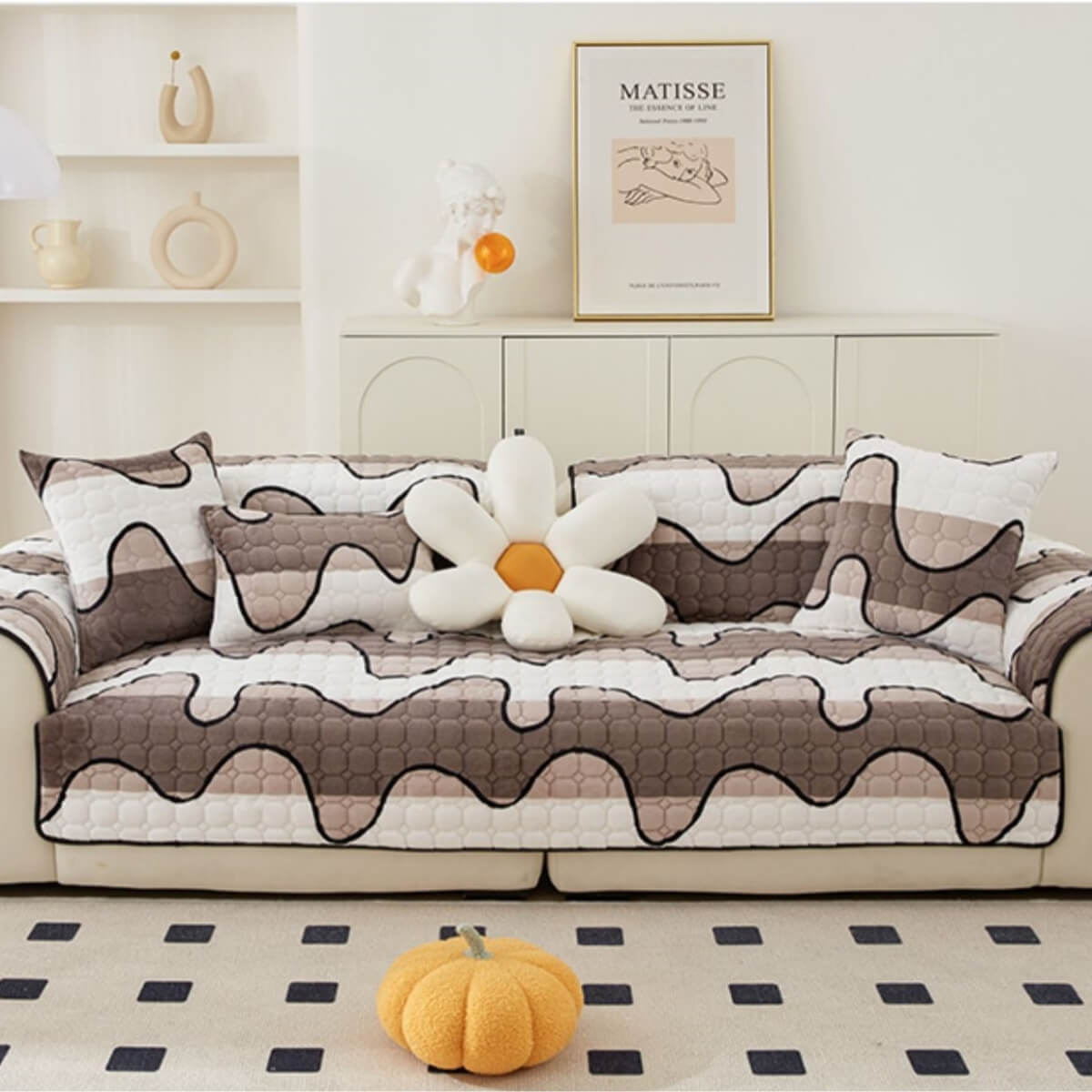 Milk Velvet Sofa Cover Furniture Non-slip Protection Sofa Cover