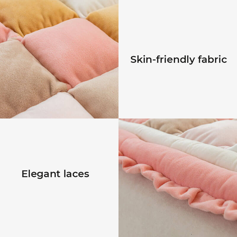 Soft Velvet Window Seat Cushion Washable Sofa Cover