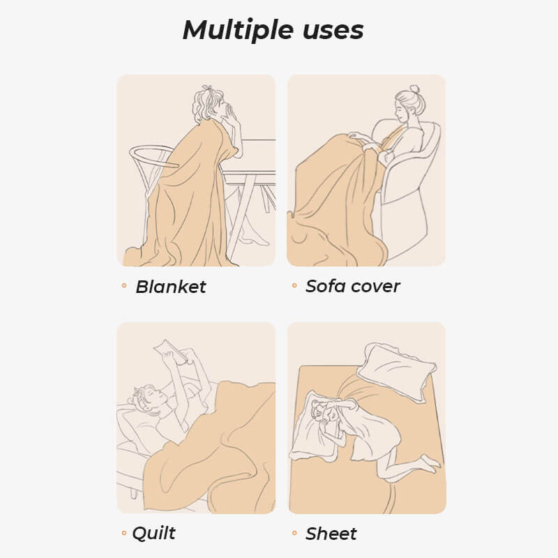 Solid Colour Fleece Blanket Furniture Protector Sofa Cover Sofa Throws