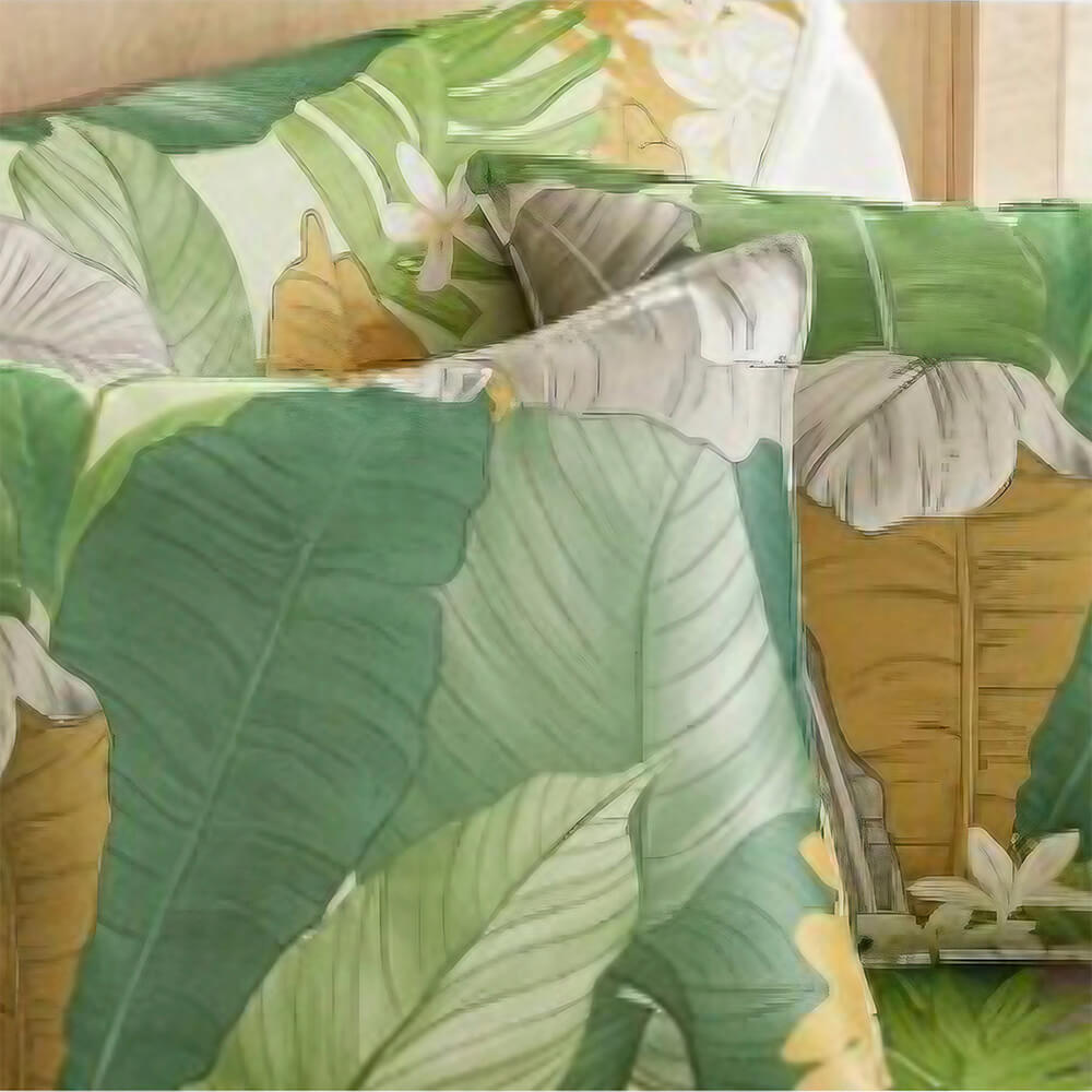 Tropical Leaves Cooling Non-slip Sectional Sofa Cover