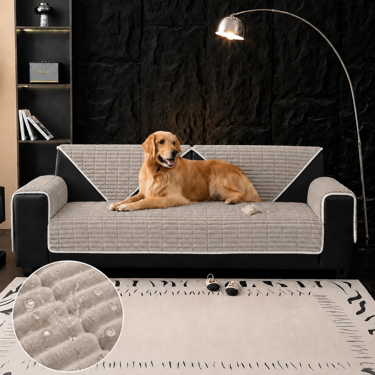 Waterproof Cozy Flannel Sofa Protection Non-Slip Sofa Cover