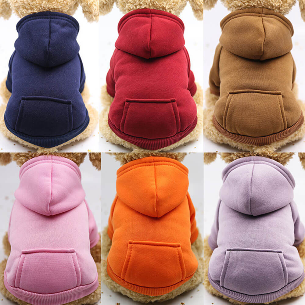 Autumn and Winter Pocket Sweatshirt Double Legs Sports Style Multicolour Pet Dog Clothes