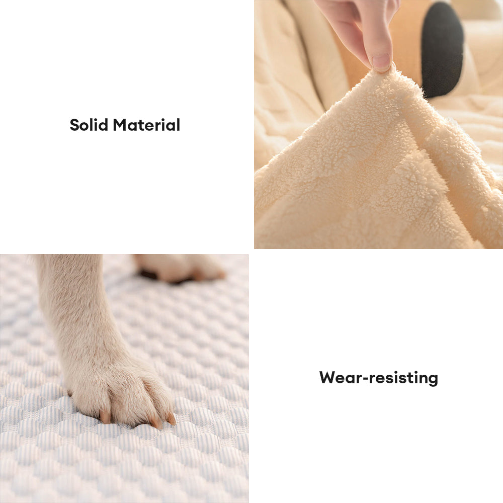 Warm Plush Curved Jacquard Non-Slip Furniture Protector Sofa Cover