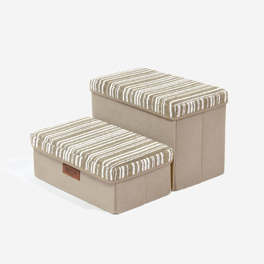 Foldable Dog Stairs with Storage and Condo Dog Steps - Funnyfuzzy SnugNest