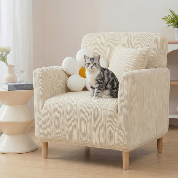 Jacquard Stretch Full-Coverage Armchair Covers Settee Covers Anti-scratch Sofa Cover