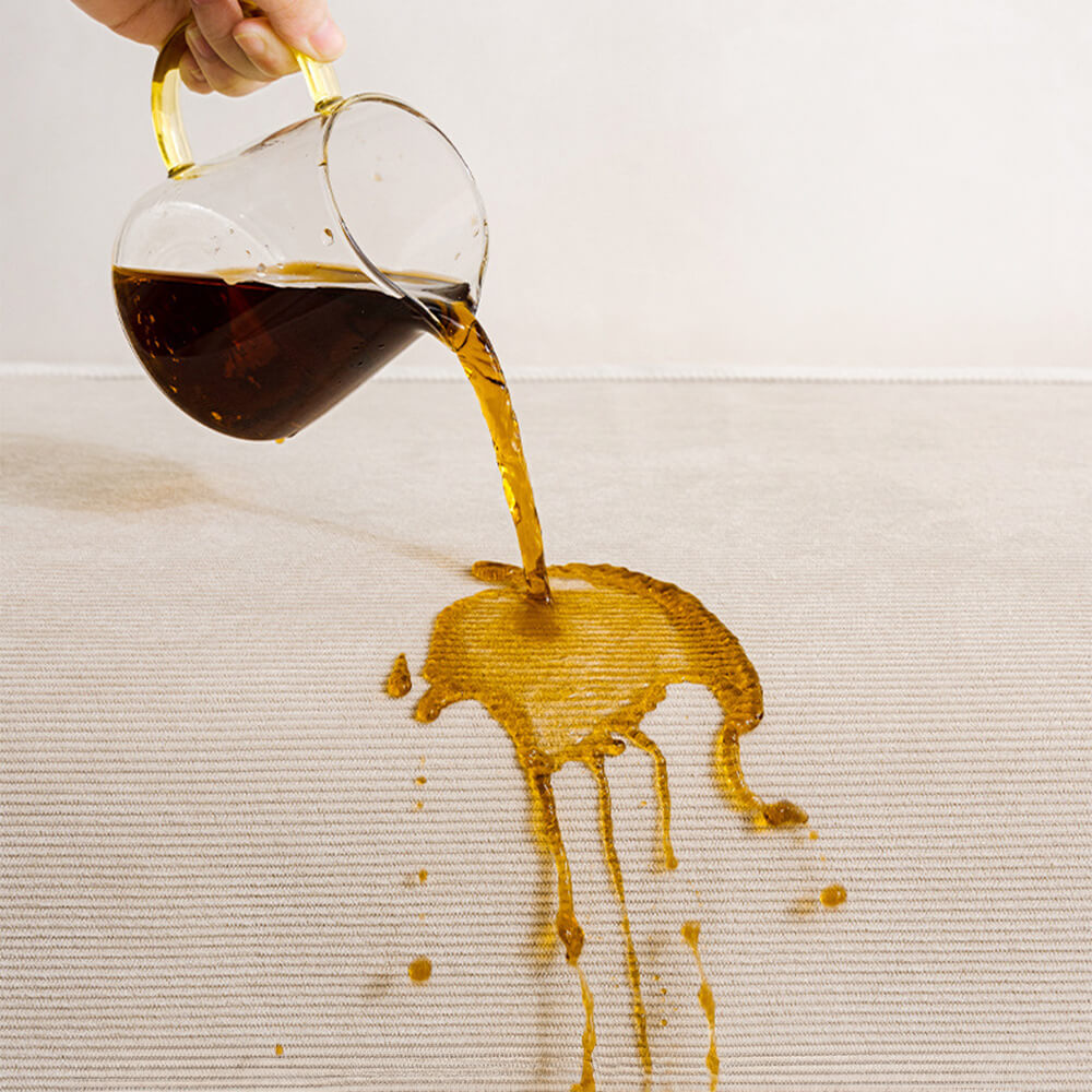 All-Season Waterproof Anti-Scratch Soft Corduroy Sofa Cover with Pom-poms