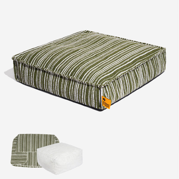 Sustainable Storage Pouf Ottoman & Boucle Dog Bed - Funnyfuzzy SnugNest
