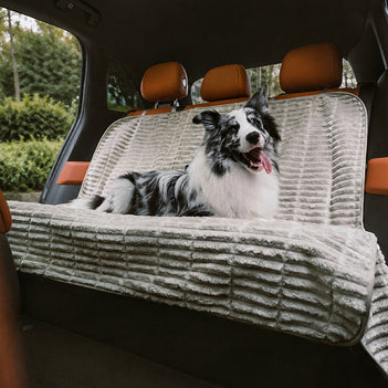 Ribbed Plush Waterproof Dog Car Seat Cover - Cozy Nest
