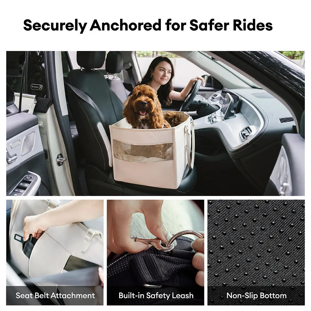 ISOFIX  Dog Car Seat With Safety Belt -Urban Roaming