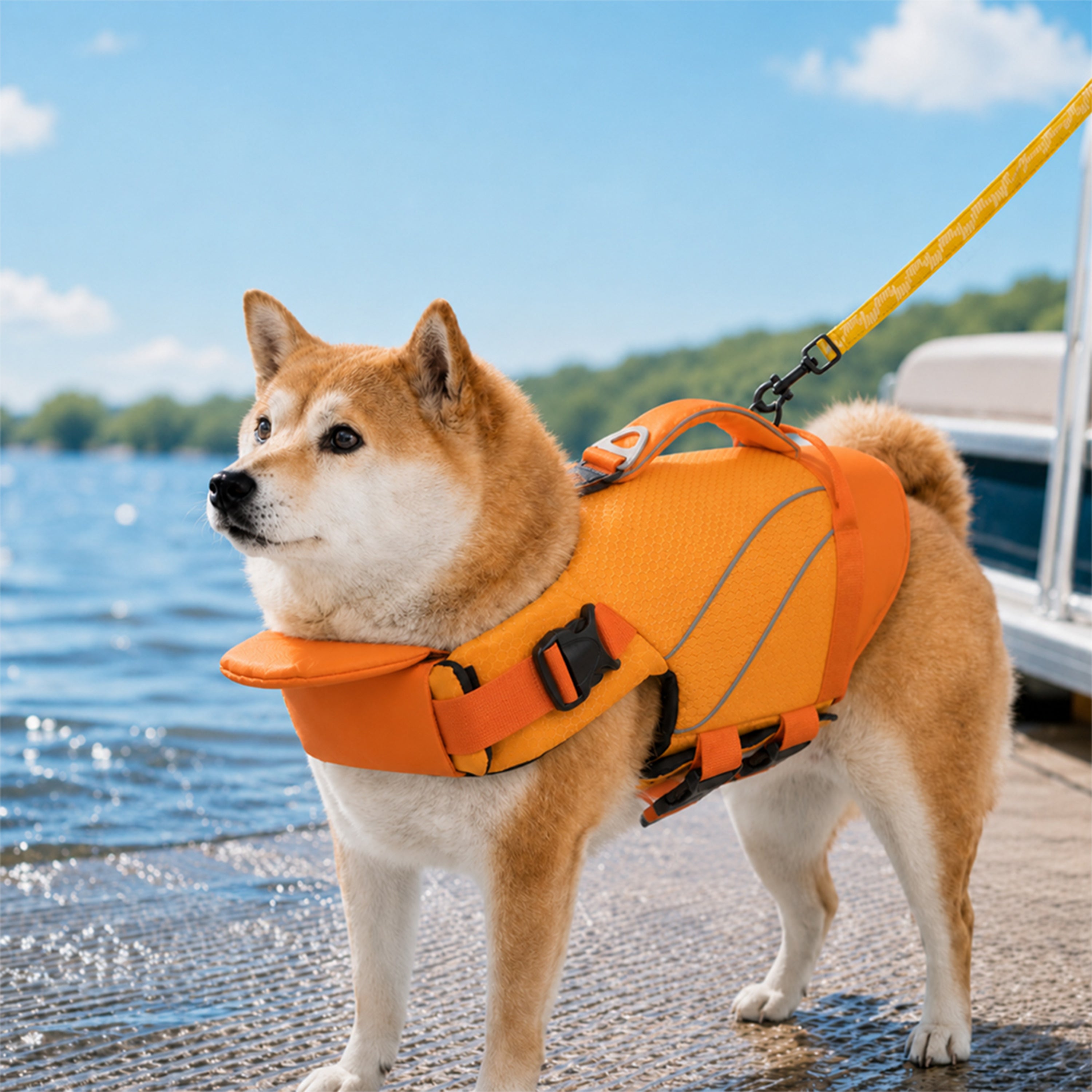 Dog Life Jacket with Detachable Chin Support