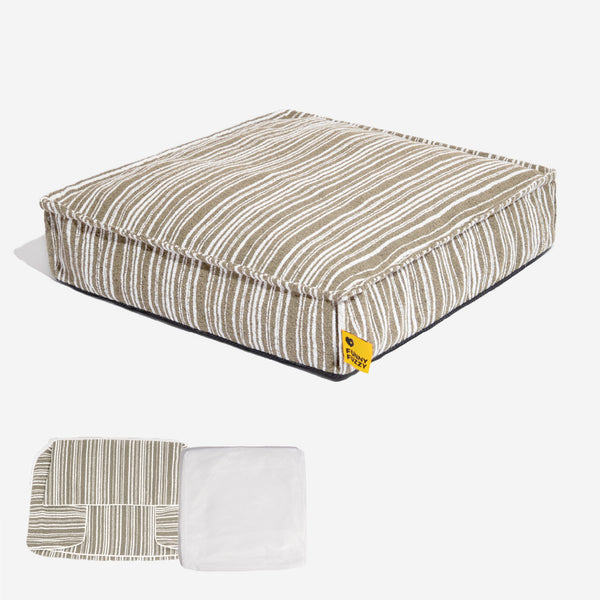 Sustainable Storage Pouf Ottoman & Boucle Dog Bed - Funnyfuzzy SnugNest