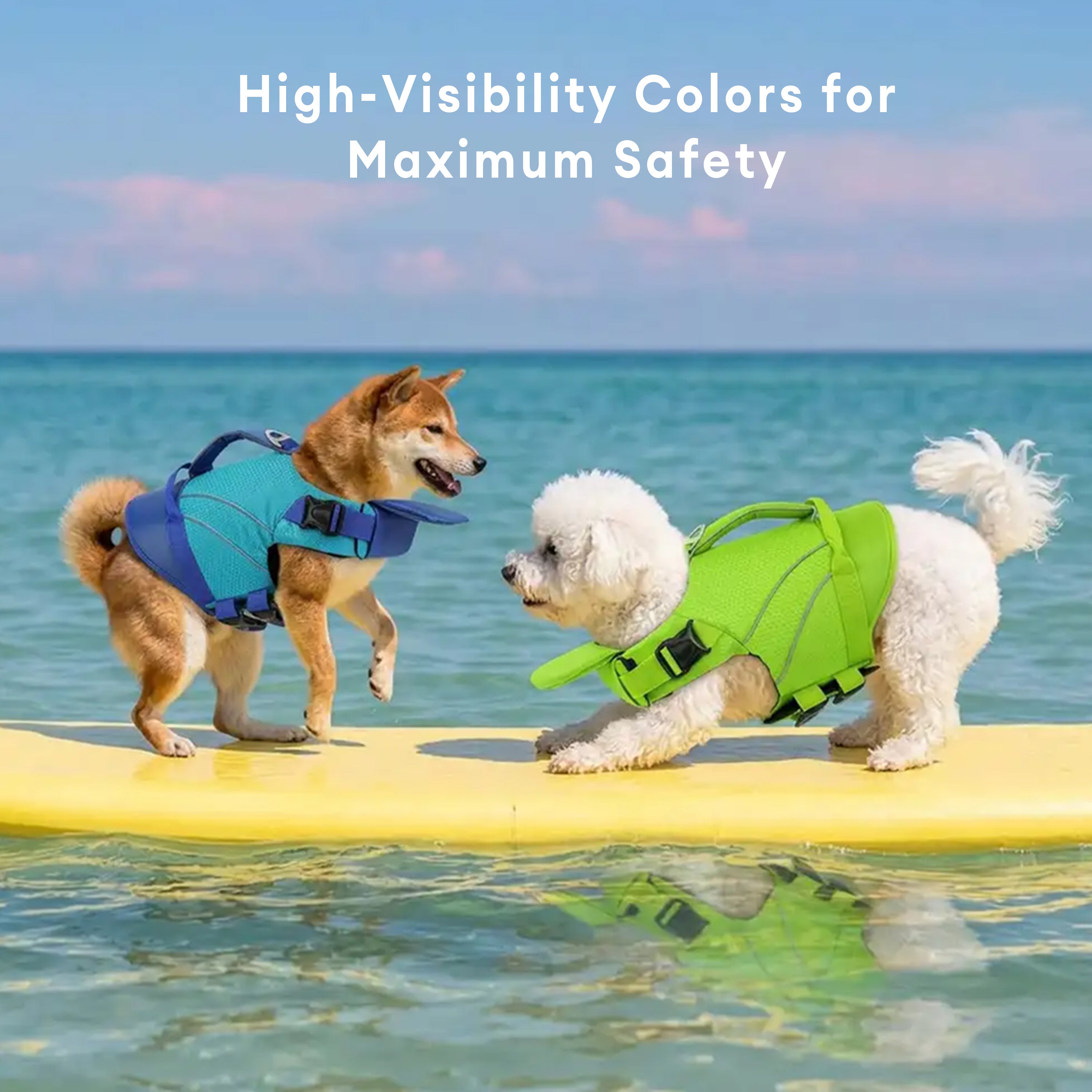 Dog Life Jacket with Detachable Chin Support