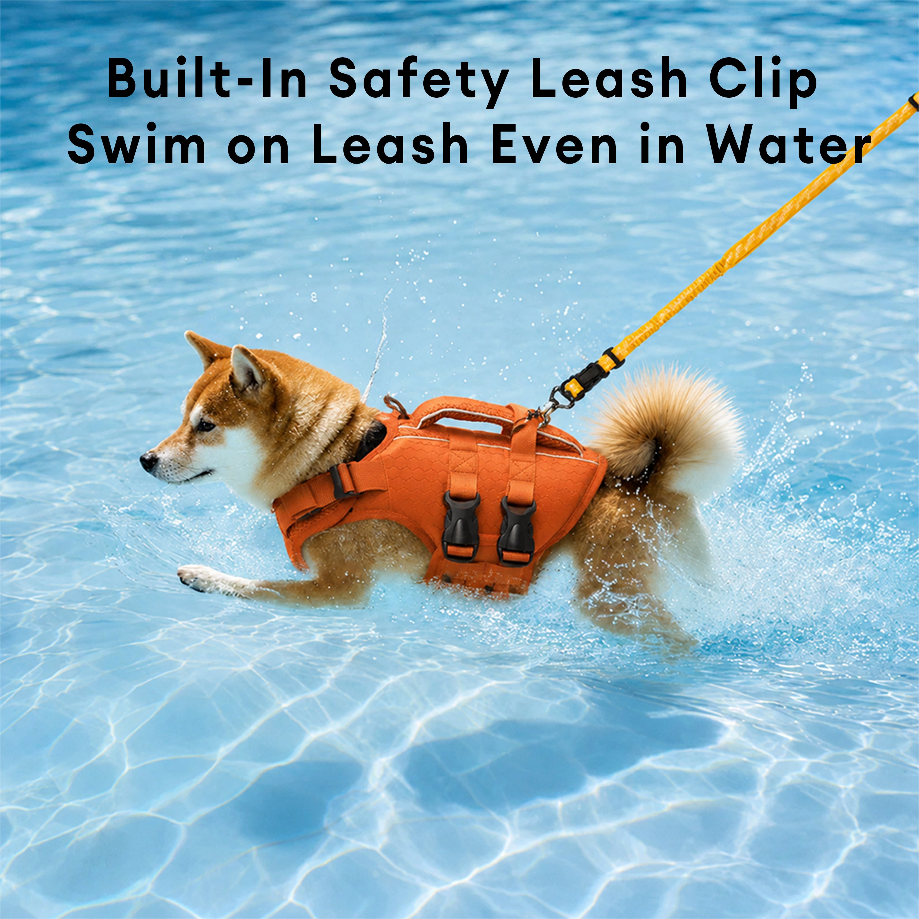Adjustable Dog Life Jacket with Reflective Strips for Medium and Large Dogs