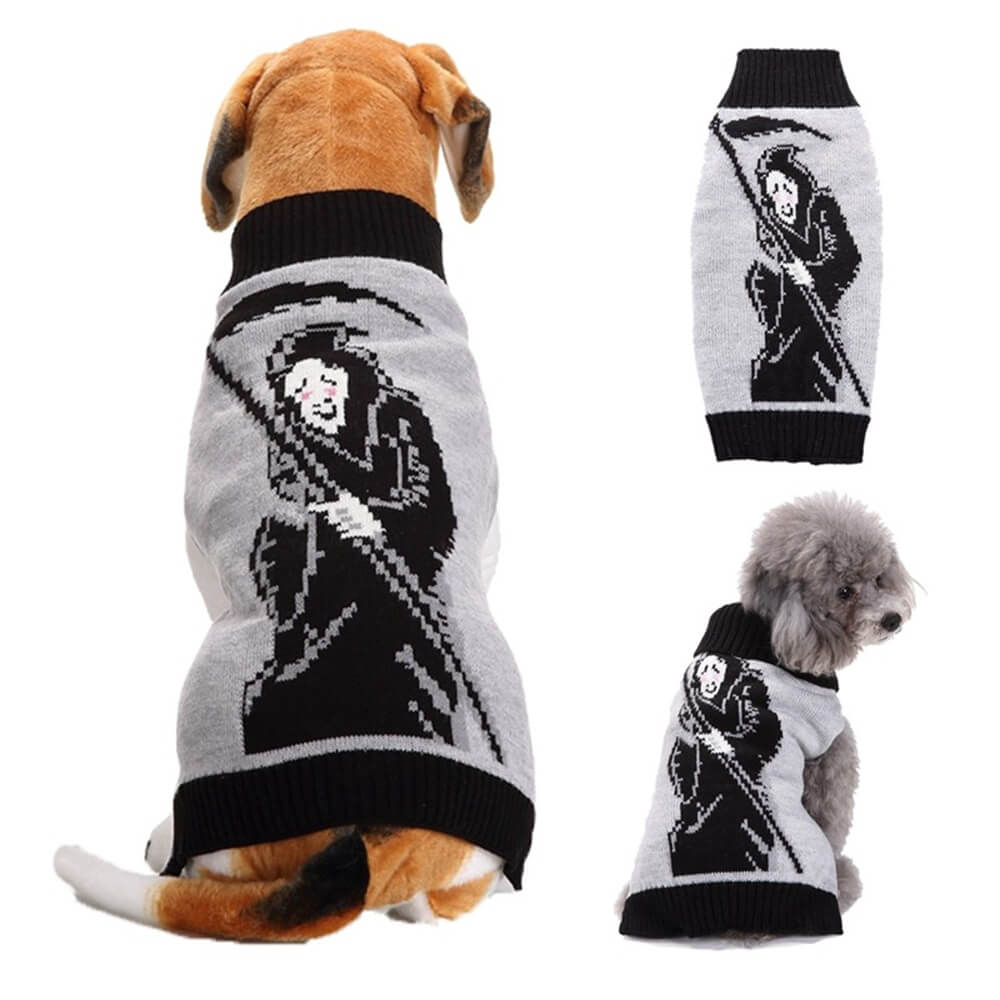 Halloween Pet Sweater | Warm & Cosy Halloween Pattern Dog Clothing