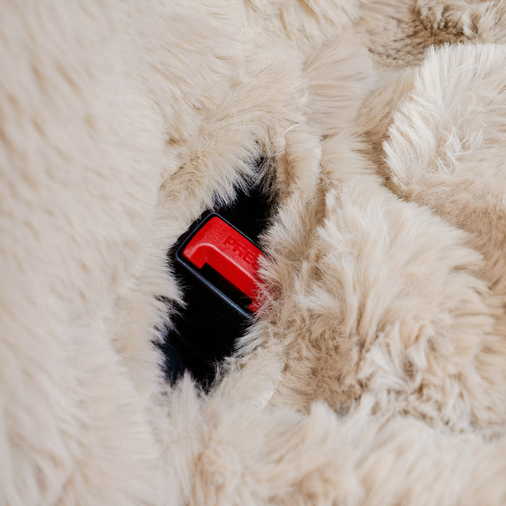 Fluffy Cosy Calming Pet Blanket Car Seat Protector Cover - Sure step