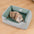 Washable Non-Slip Bolster Cat Bed - Cloudy Dream