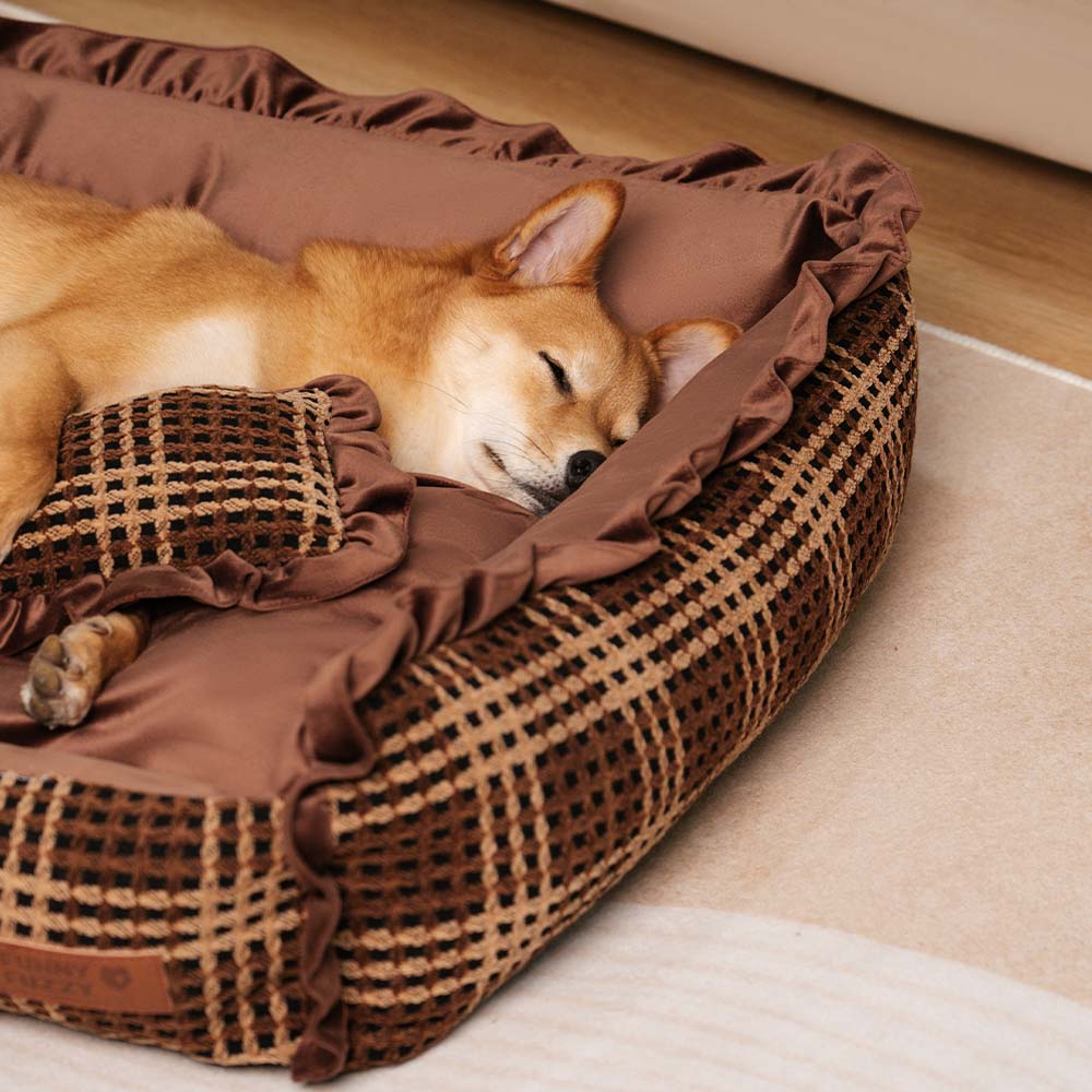 Classic Luxury Washable Cosy Bolster Dog Bed- Bliss Napper