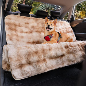 Fluffy Cosy Calming Pet Blanket Car Seat Protector Cover - Sure step