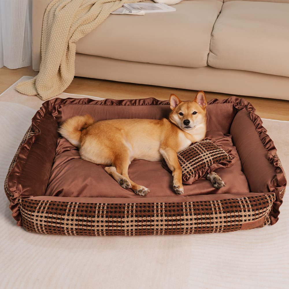 Classic Luxury Washable Cosy Bolster Dog Bed- Bliss Napper