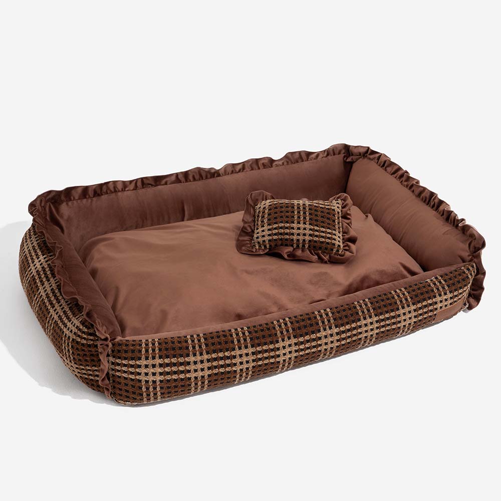 Classic Luxury Washable Cosy Bolster Dog Bed- Bliss Napper