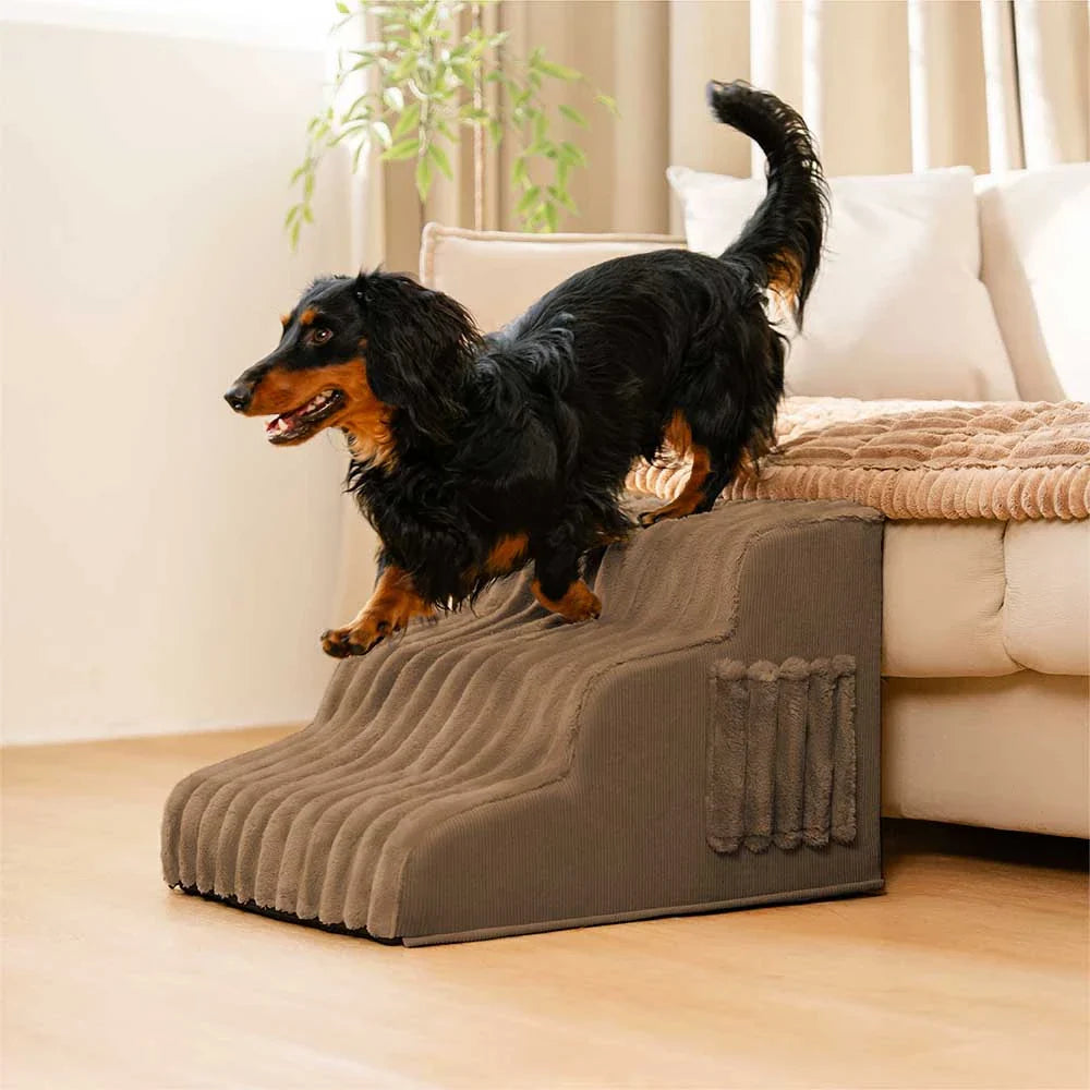 2 in 1 Fluffy Plush Sponge Detachable Pet Step＆Bed - CreamyRamp