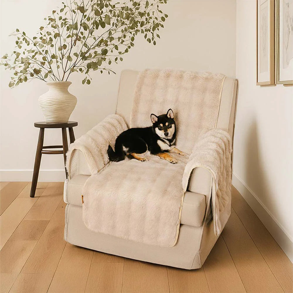 Water-resistant Fluffy Soft Couch Cover & Office Chair Protector
