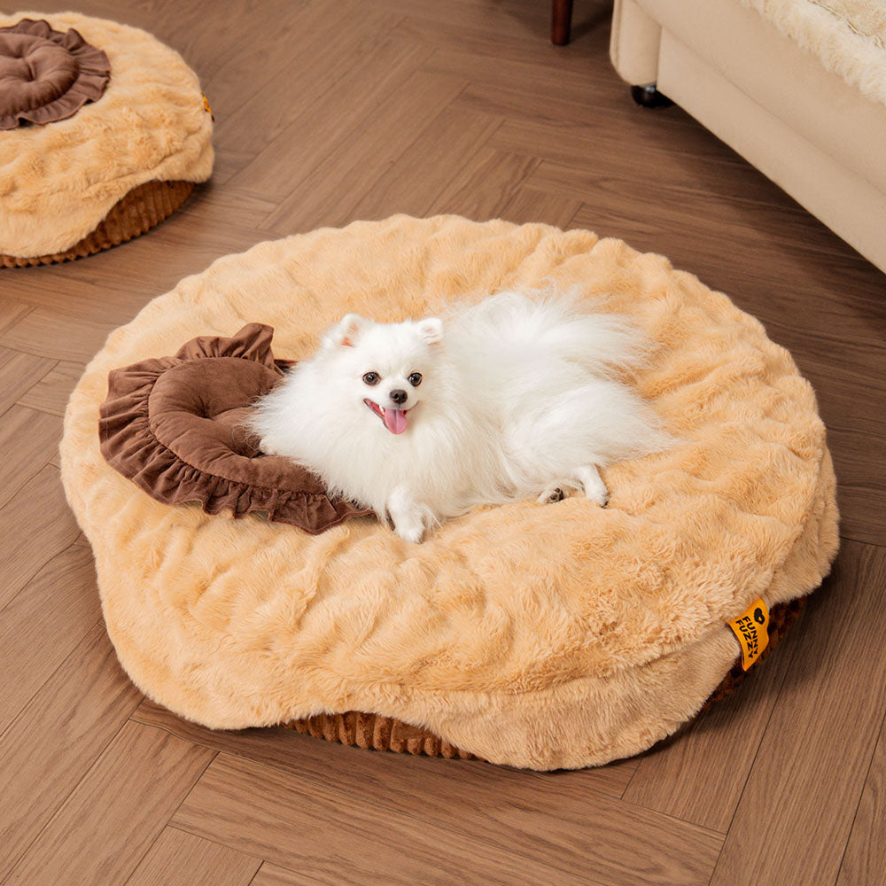 Fluffy Cake-Shaped Detachable Plush Orthopaedic Pet Bed – DreamBake