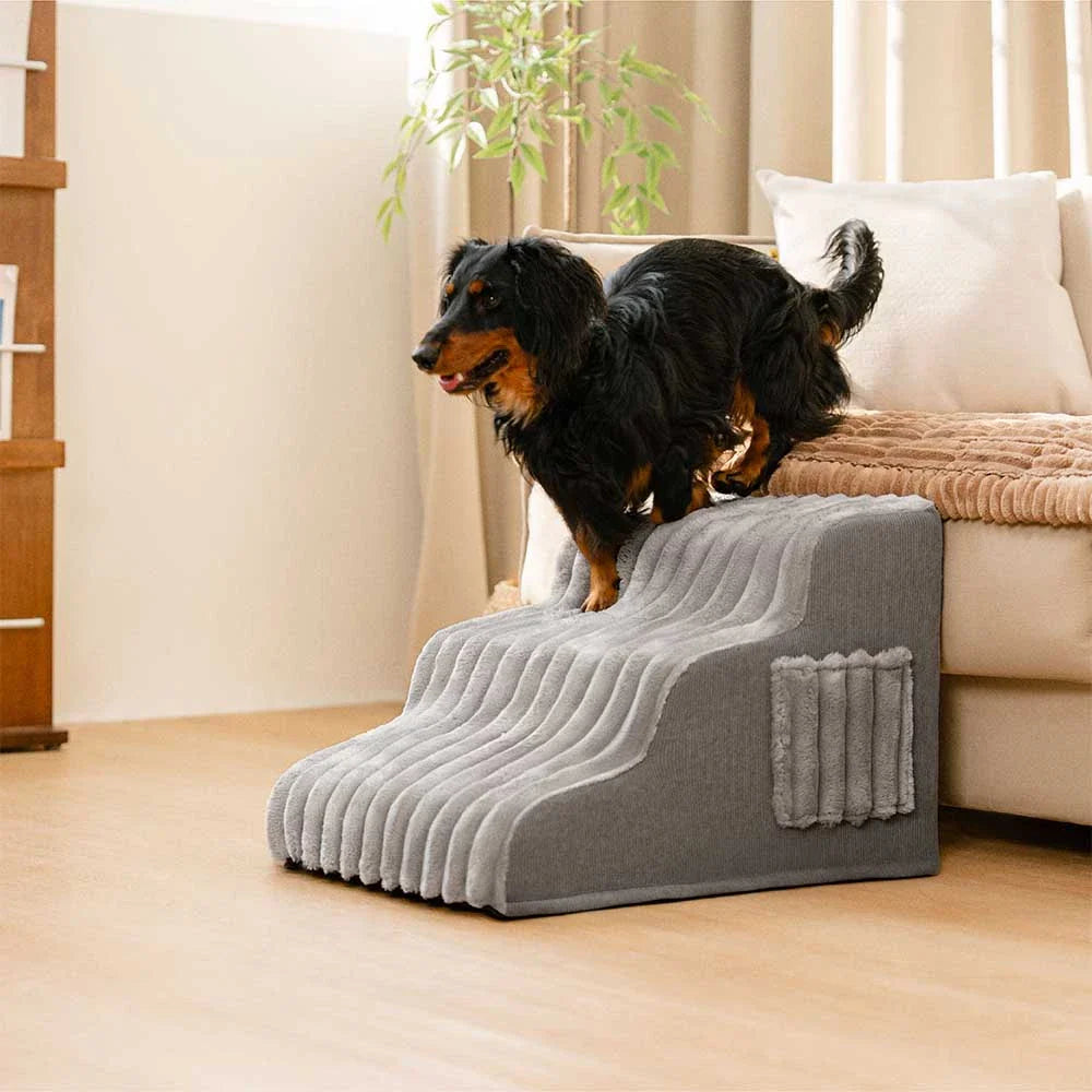 2 in 1 Fluffy Plush Sponge Detachable Pet Step＆Bed - CreamyRamp