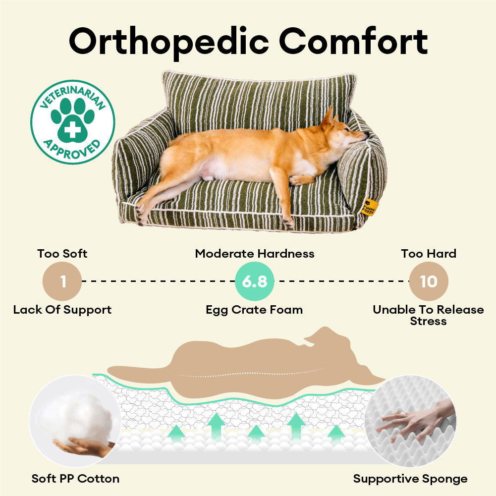 Orthopedic All-season Dog Sofa Bed - Funnyfuzzy SnugNest