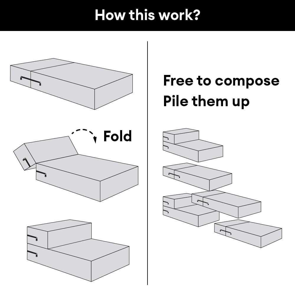 Waterproof Washable PU Leather Modular Multi-Level Pet Steps