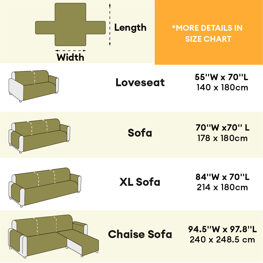 Waterproof Non-Slip Furniture Protector One-Piece Pet Sectional Couch Cover-Slipsafe