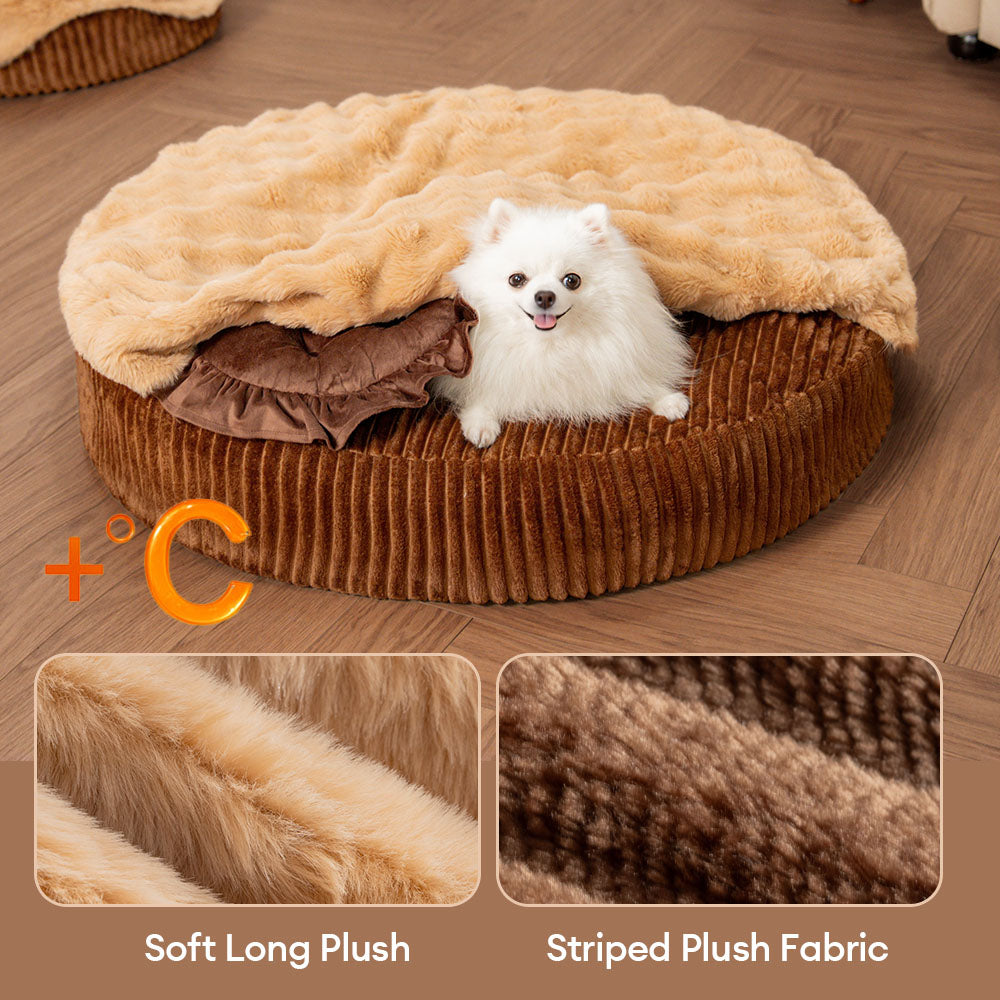 Fluffy Cake-Shaped Detachable Plush Orthopaedic Pet Bed – DreamBake