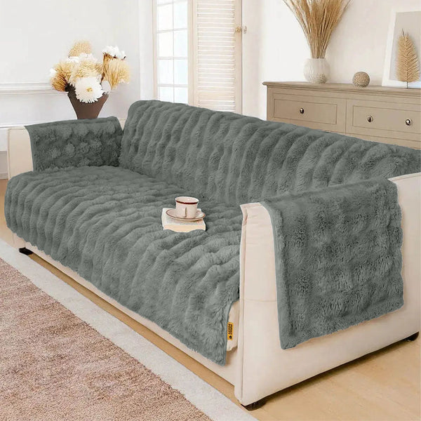 Water-resistant Fluffy Soft Couch Cover & Office Chair Protector