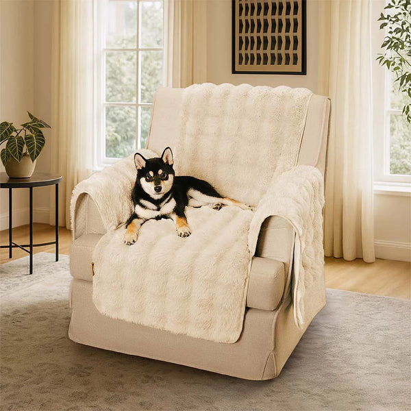 Water-resistant Fluffy Soft Couch Cover & Office Chair Protector