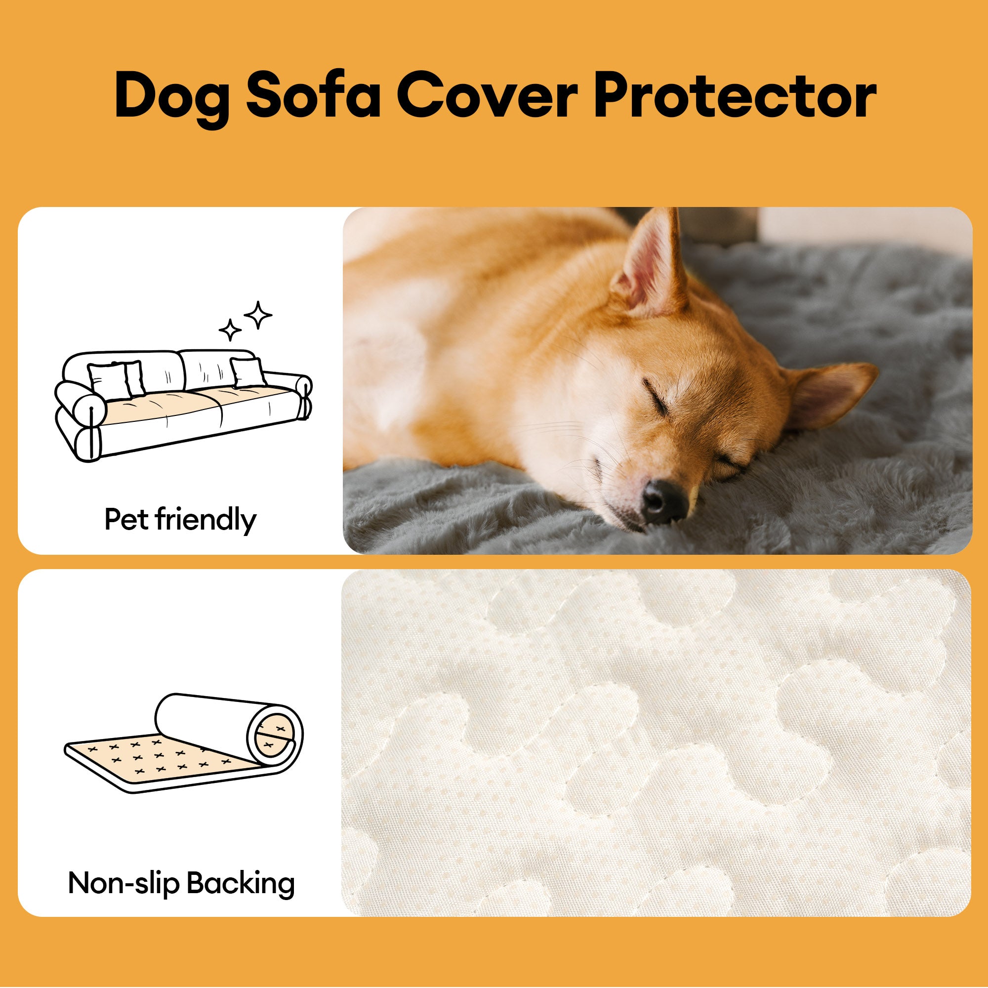 Fluffy Plush Faux Fur Warm Pet Mat Non-slip Sofa Cover