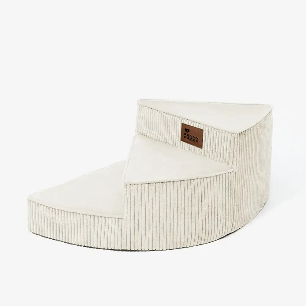 Cosy Corduroy Joint-Friendly Removable Spiral Pet Steps - CreamyStep