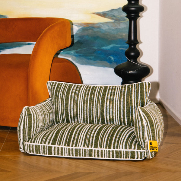 Orthopedic All-season Dog Sofa Bed Boucle Dog Bed - Funnyfuzzy SnugNest